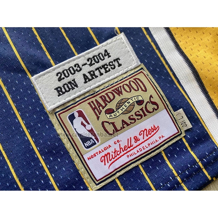 Camiseta Indiana Pacers Ron Artest #91 Mitchell & Ness 2003-04 Azul